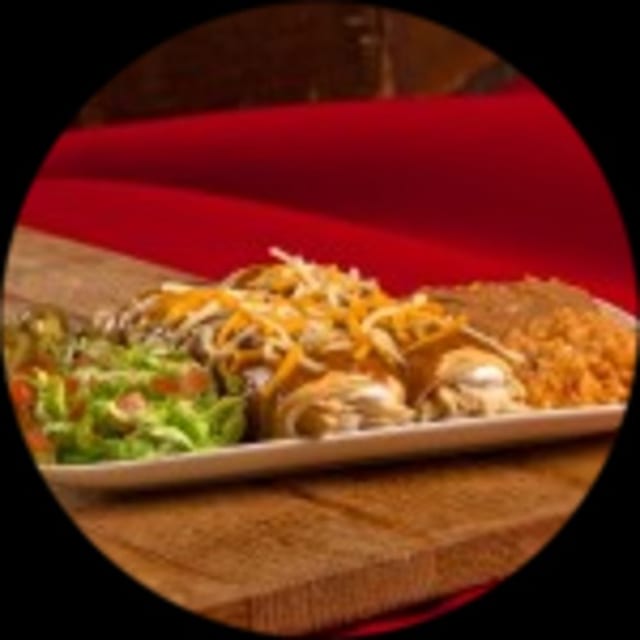 Fajita Corn Enchilada Plate.