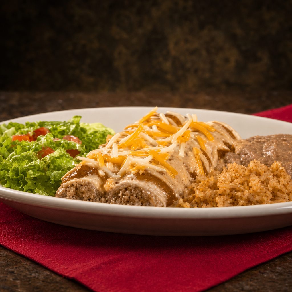 Original Corn Enchilada Plate.