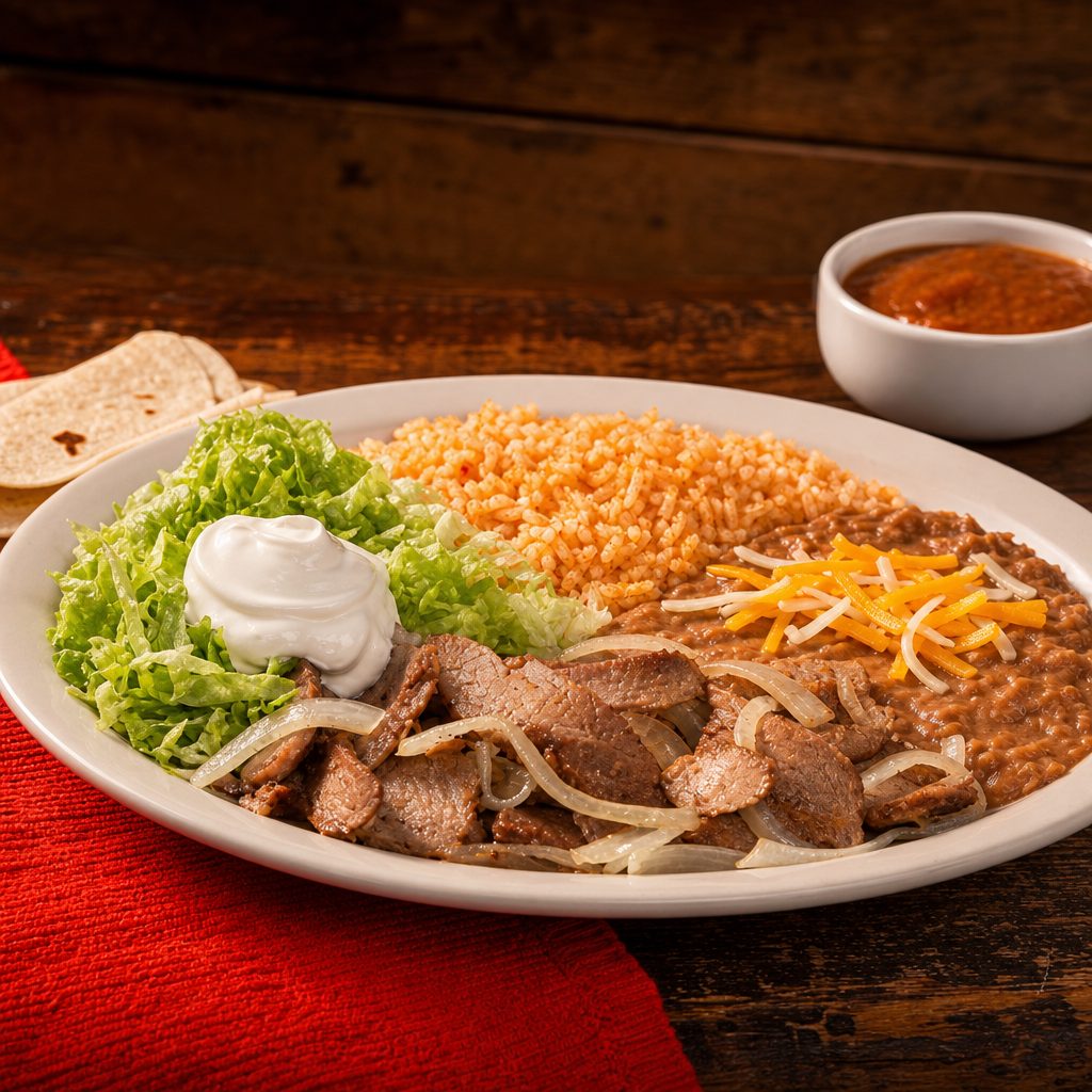 1/4 Pound Fajita Plate.