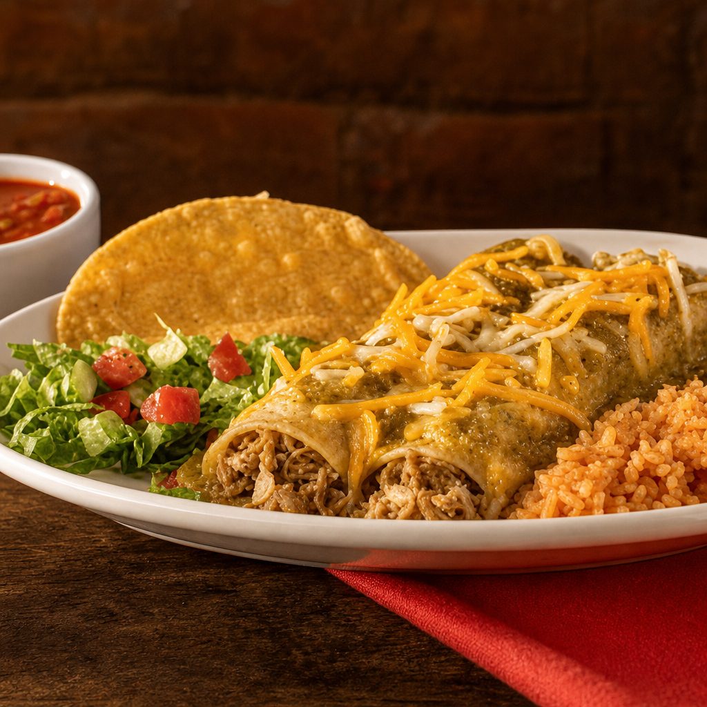 Green Enchilada Plate.