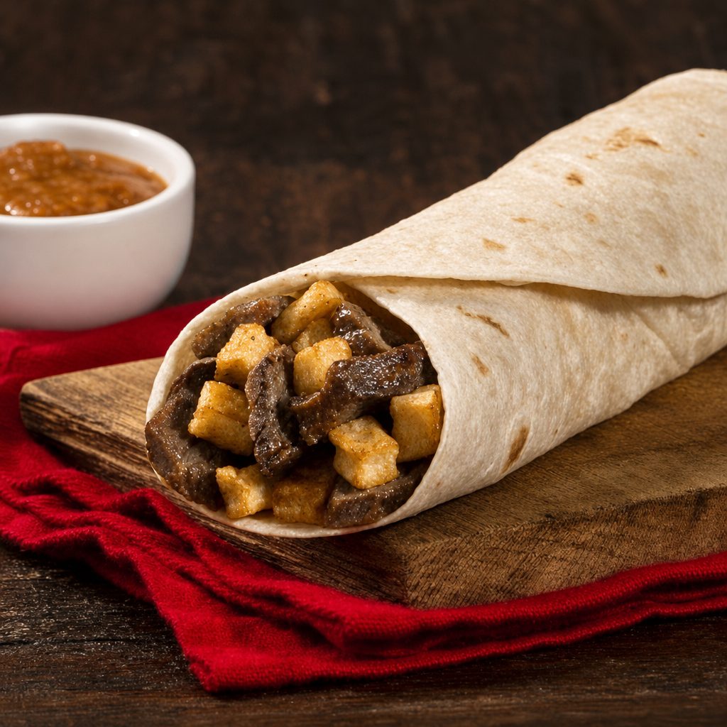 Steak and Potato Burrito.