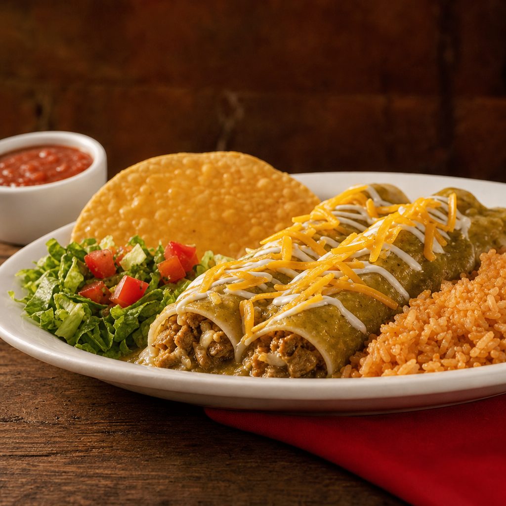Green Enchilada Plate.
