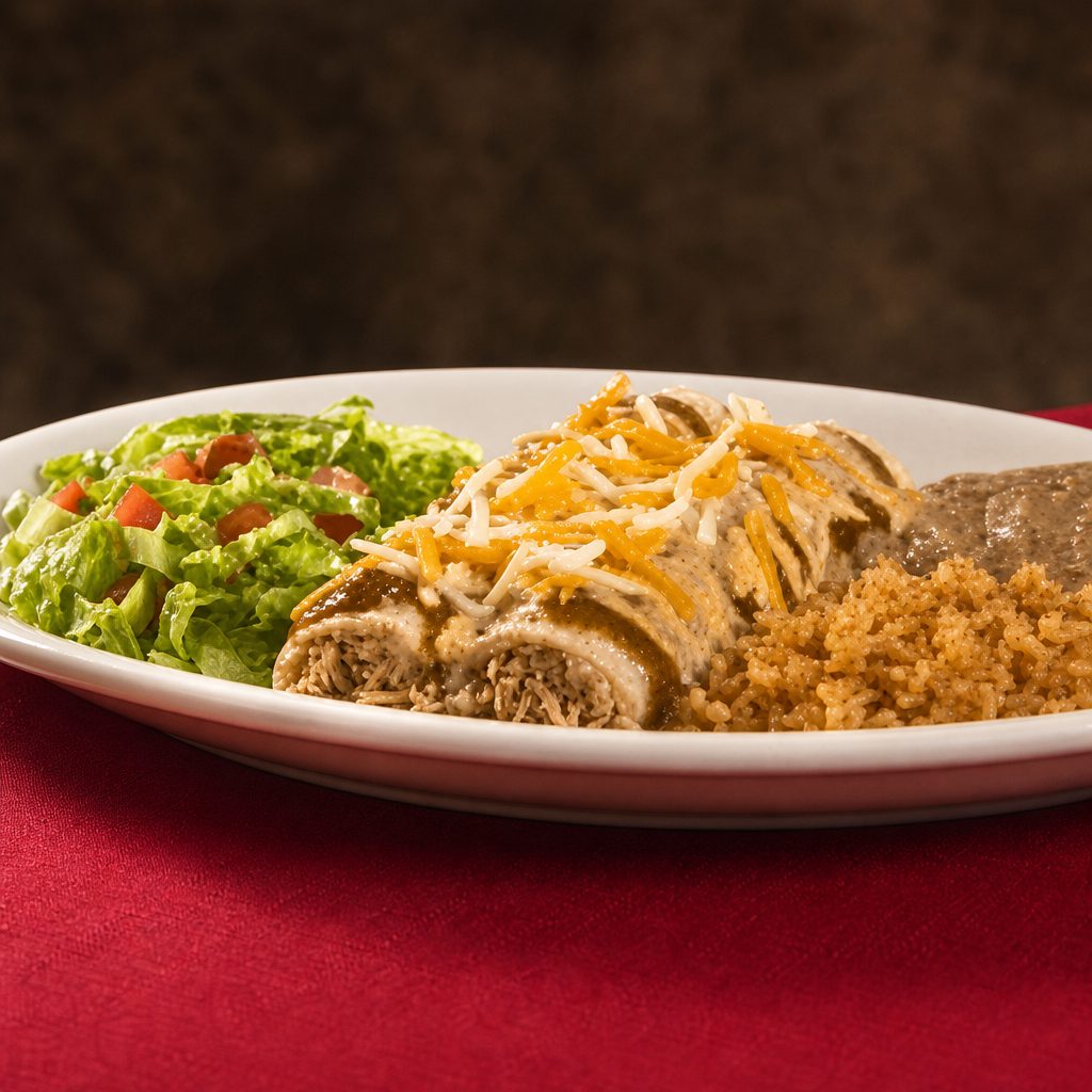 Original Corn Enchilada Plate.