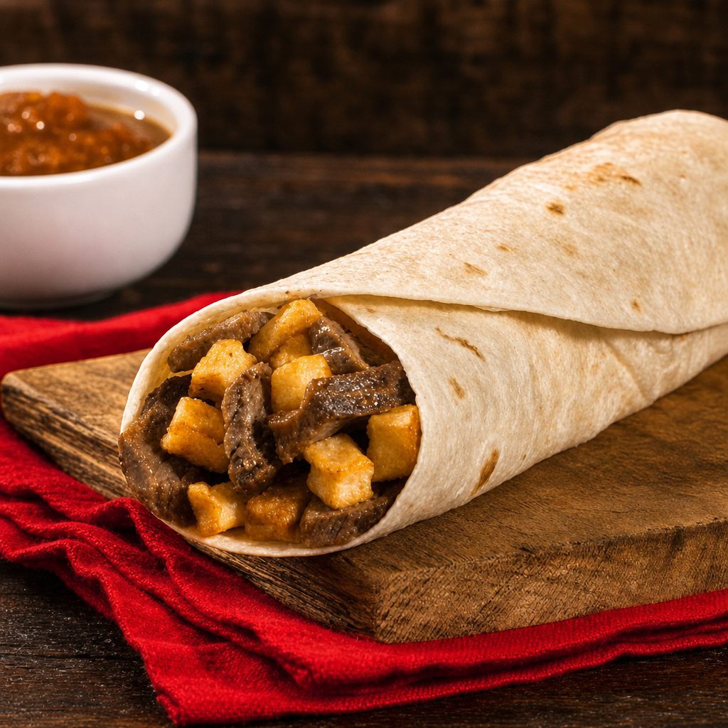 Steak and Potato Burrito.