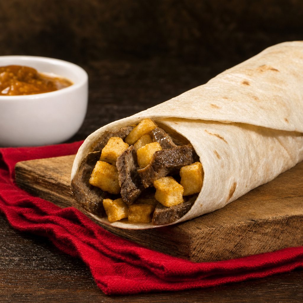 Steak and Potato Burrito.