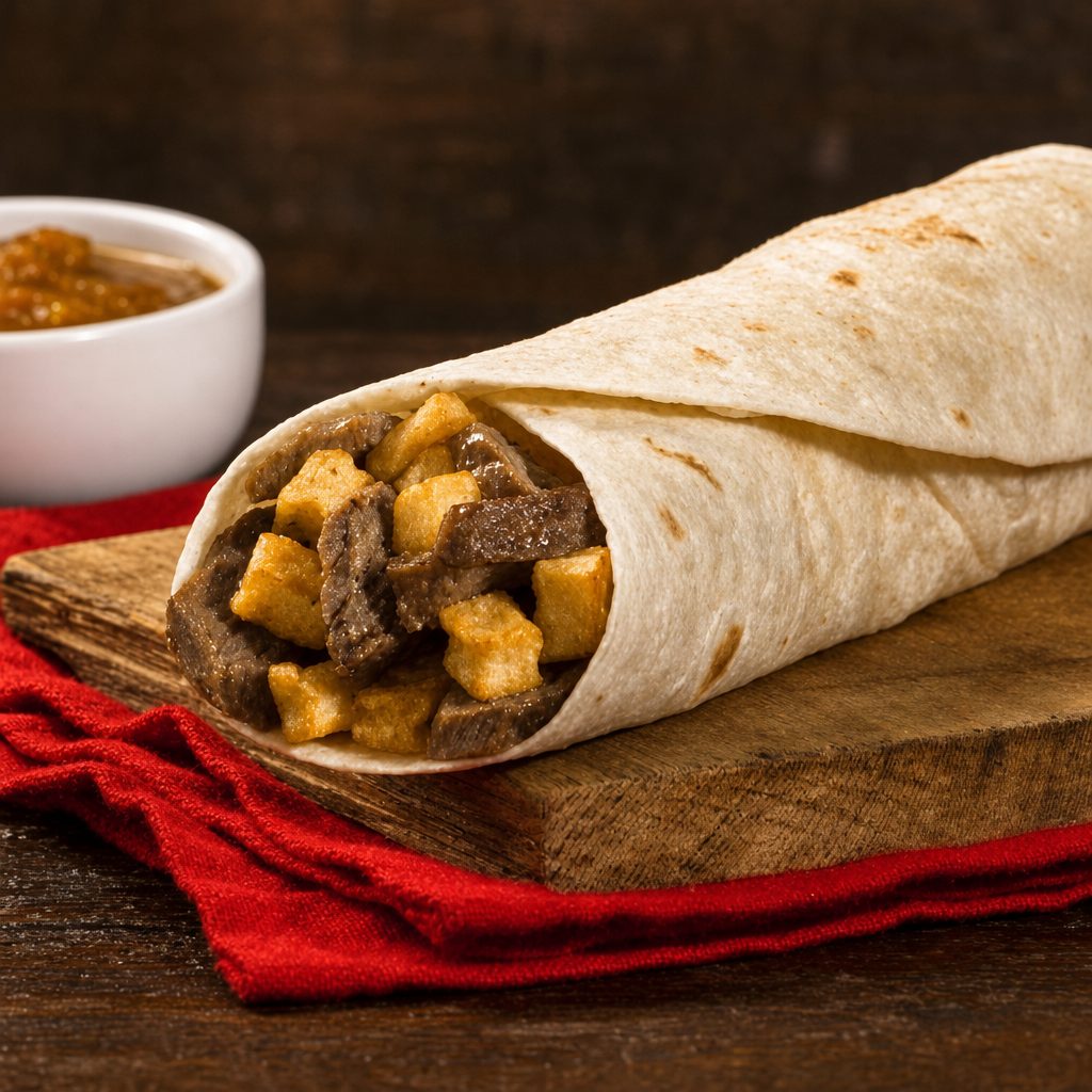 Steak & Potato Burrito.