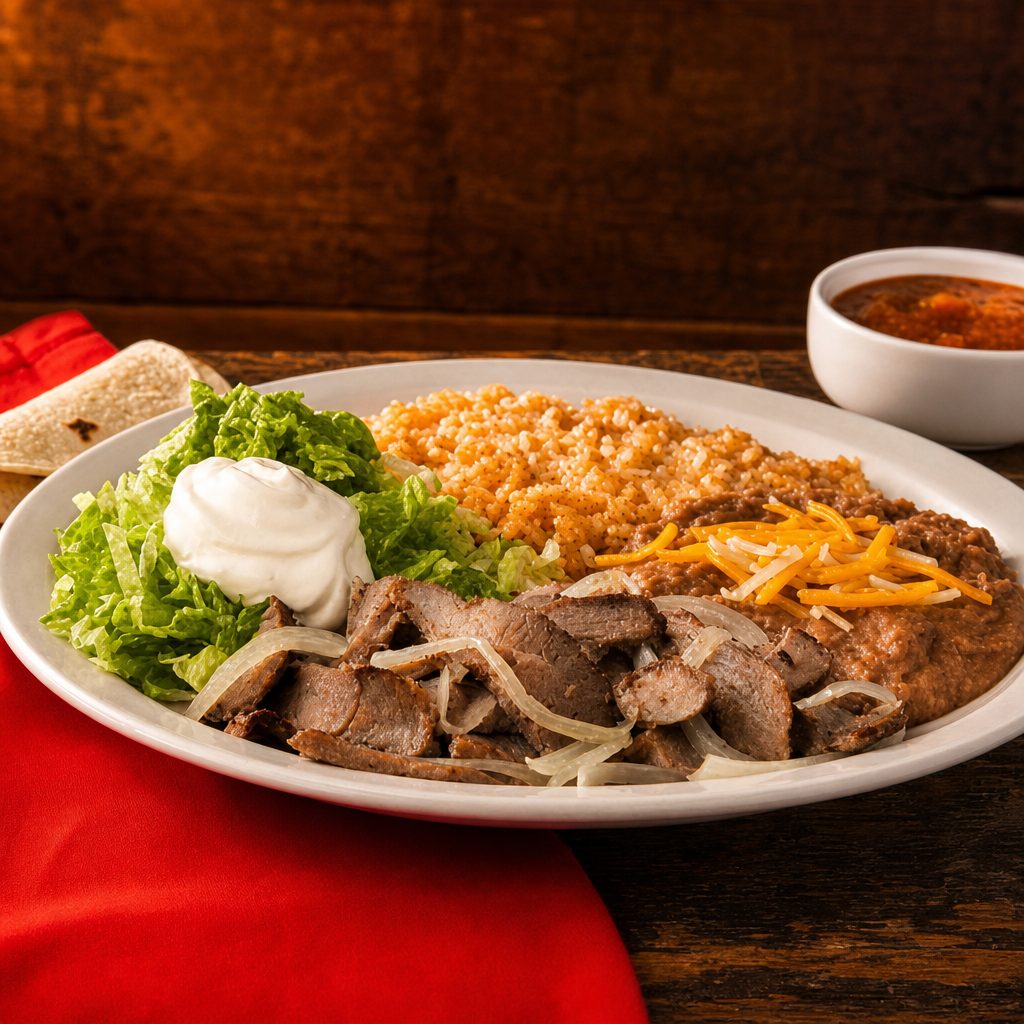 1/4 Pound Fajita Plate.