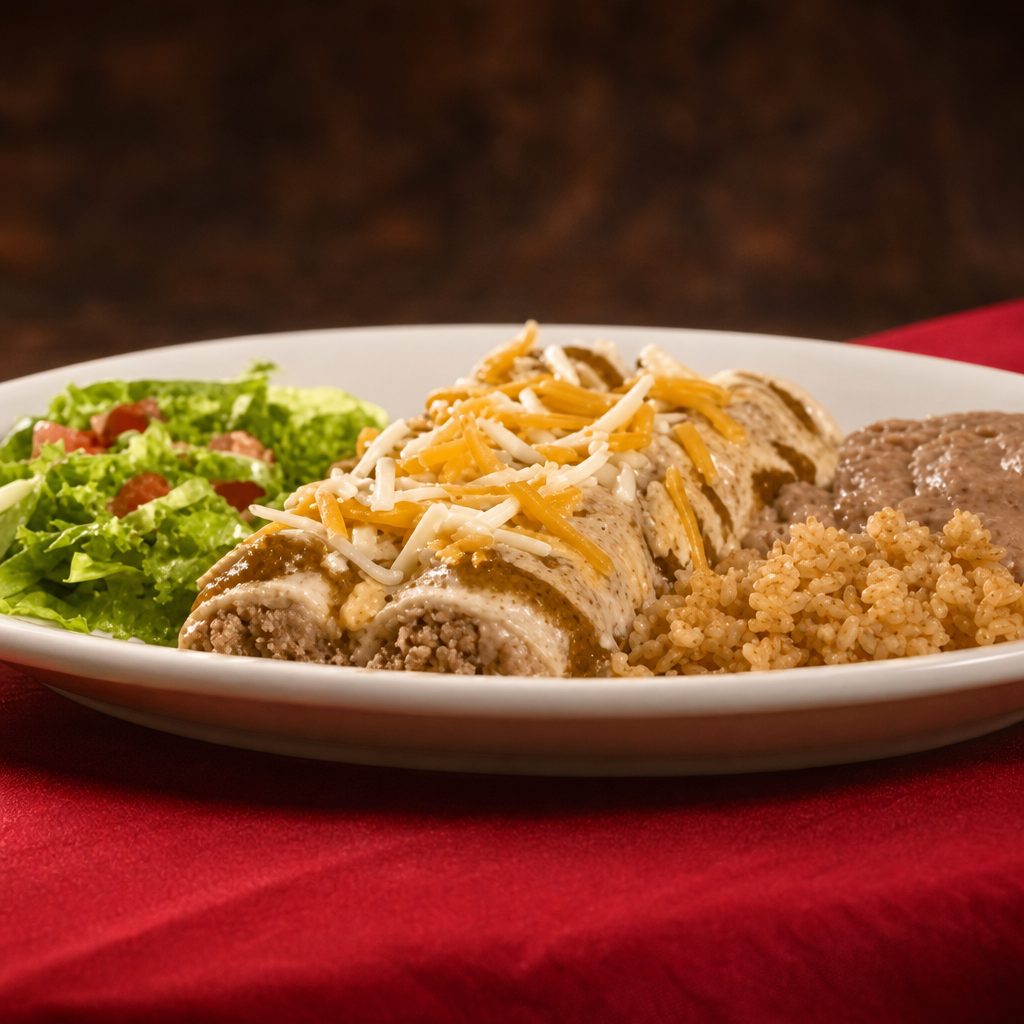 Original Corn Enchilada Plate.
