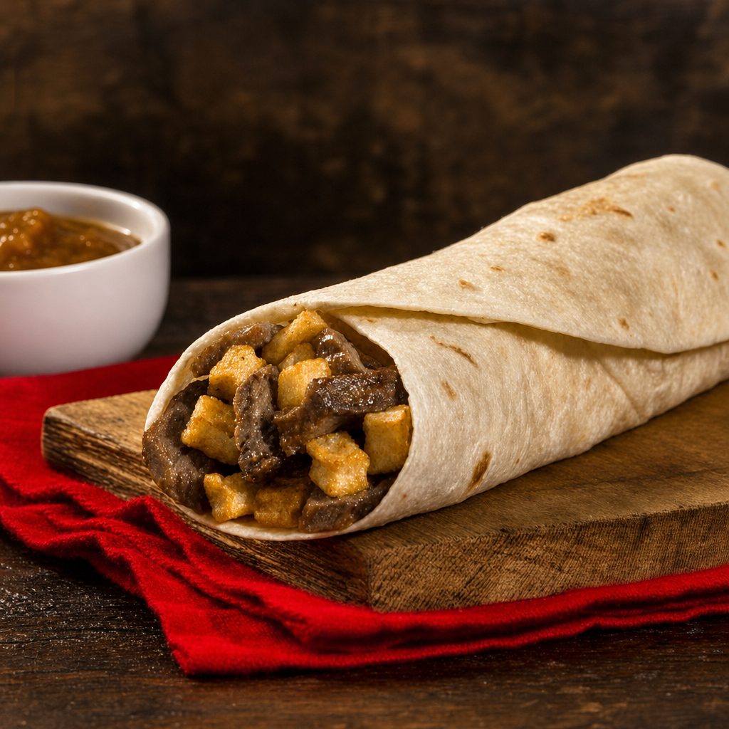 Steak & Potato Burrito.