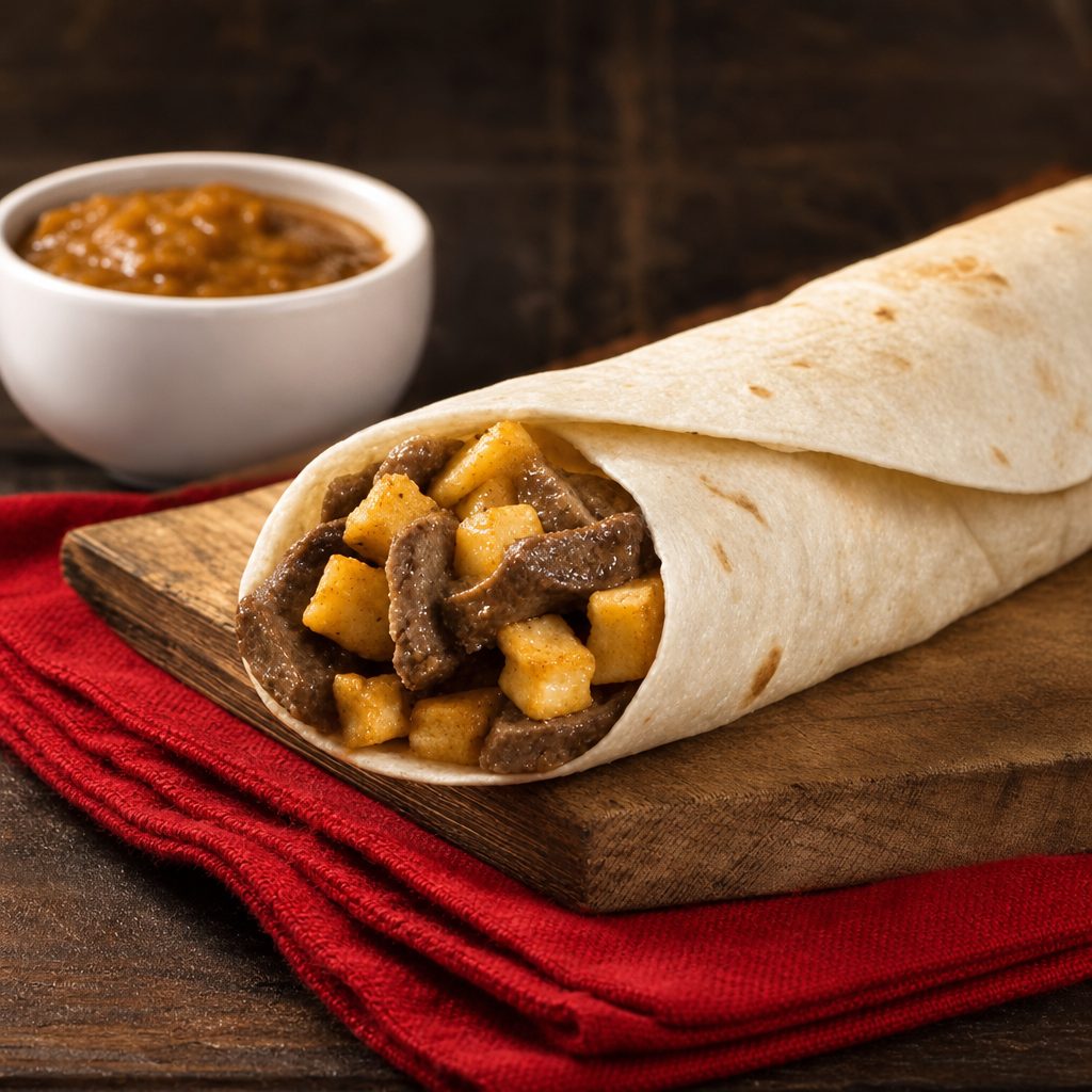 Steak and Potato Burrito.