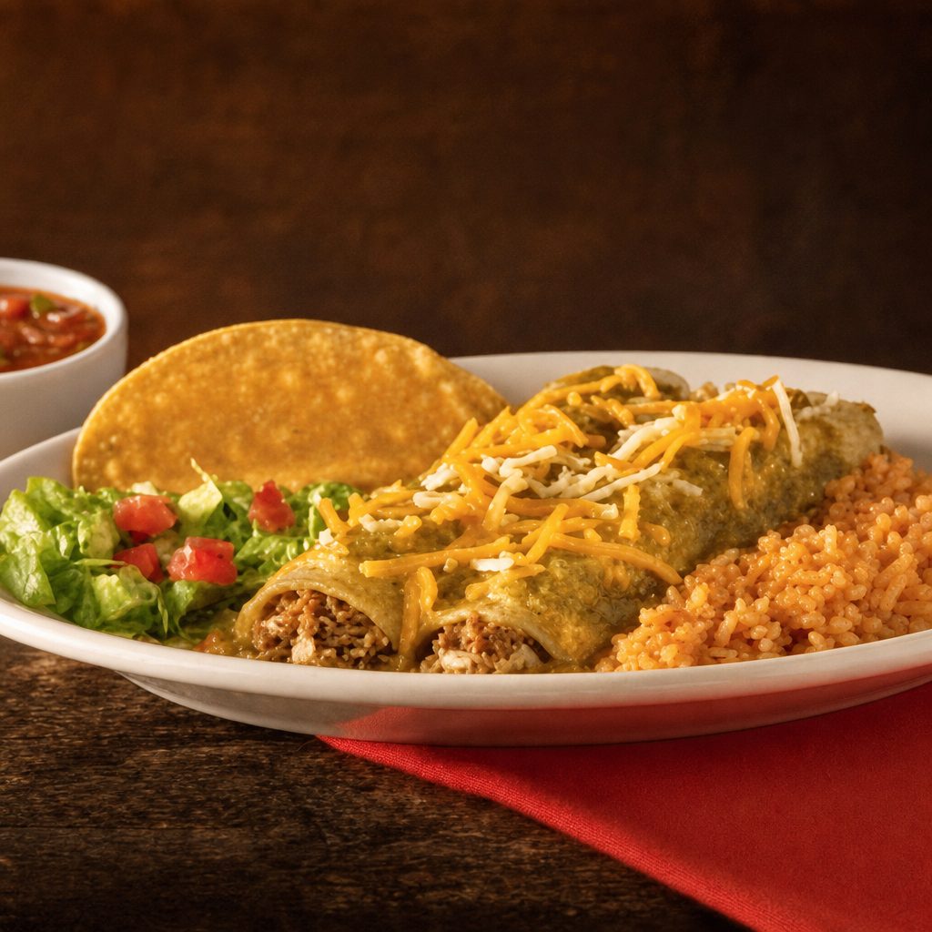 Green Enchilada Plate.